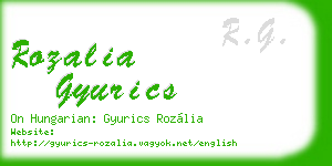 rozalia gyurics business card